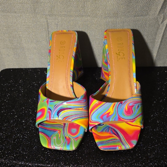Rouge Helium Shoes - Rouge Helium Colorful Swirl Sandals